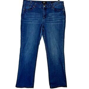 Earl Jeans Womens Size 16 Dark Blue Wash 5-Pocket Slim Boot